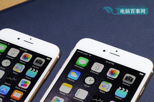 iPhone6和iPhone6 Plus屏幕上部對比